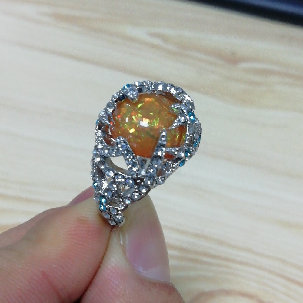 Starfish Fire Opal Ring