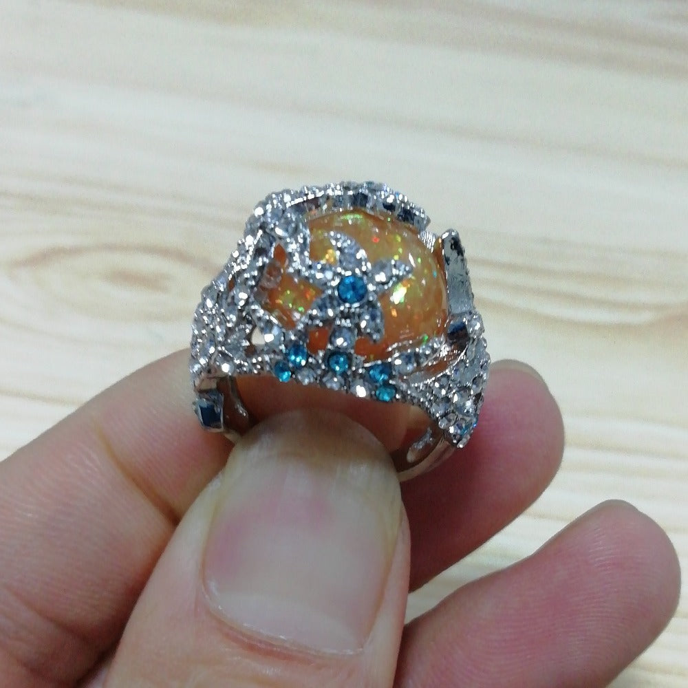 Starfish Fire Opal Ring