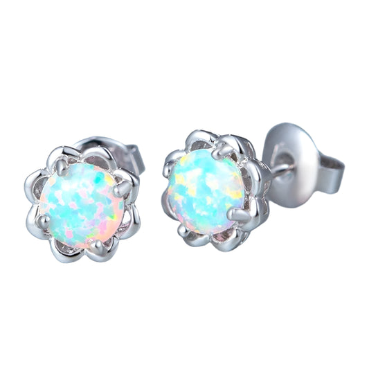 Opal Luxury Flower Creative Imitation Opal Women's Ear Studs