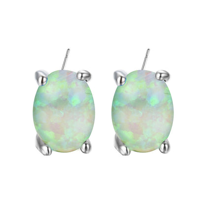 Opal Earrings Earrings With Zircon