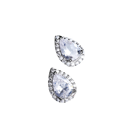 Diamond zircon earrings