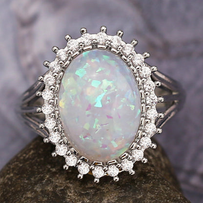 Fashion Woman Stylist Opal Ring Opal Ring