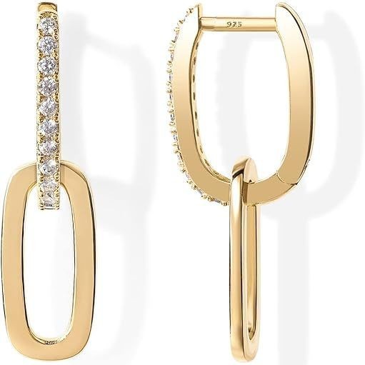 INS Personality Geometry Oval Gold Rhinestone Earrings Female