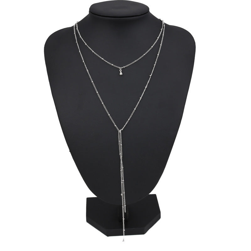 Simple necklace retro gold plated necklace