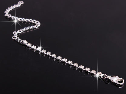 4-Piece Rhinestones Necklace, Earrings, and Ring Jewelry Set