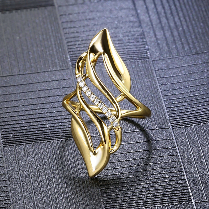 European And American Exaggerated Curve Women's Ring