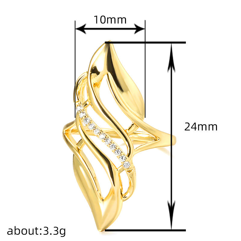 European And American Exaggerated Curve Women's Ring