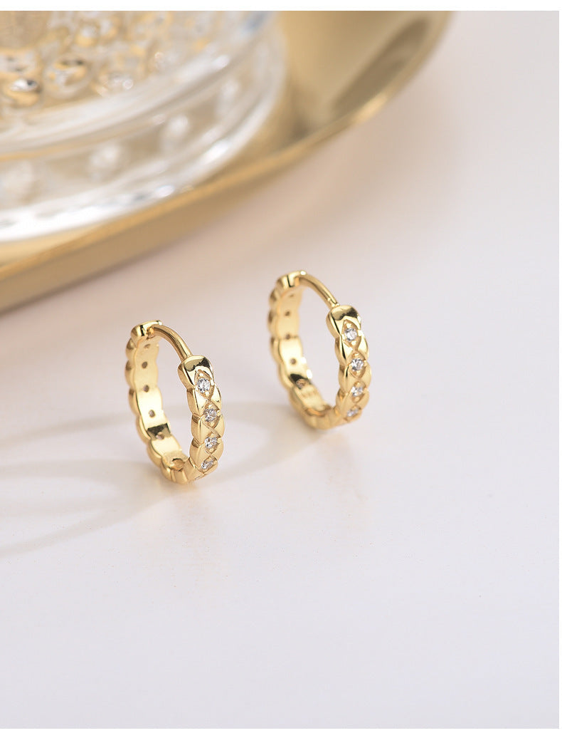 Diamond Zircon Earrings