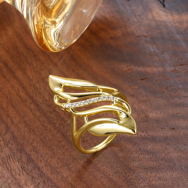 European And American Exaggerated Curve Women's Ring