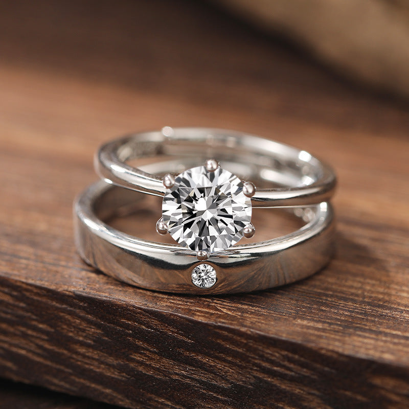 Creative Fashion Simple Open Zircon Ring