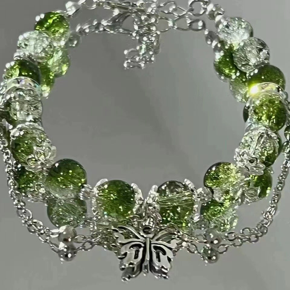 Women's Fashion Green Butterfly Temperamental Bracelet