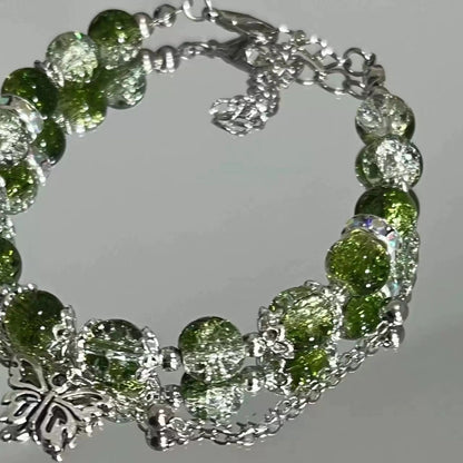 Women's Fashion Green Butterfly Temperamental Bracelet