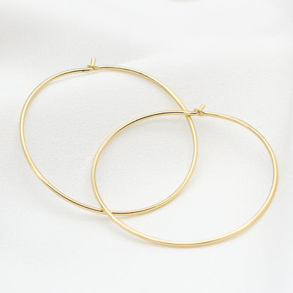 Diy Earrings Accessories Gold-plated Copper Circle Pendant